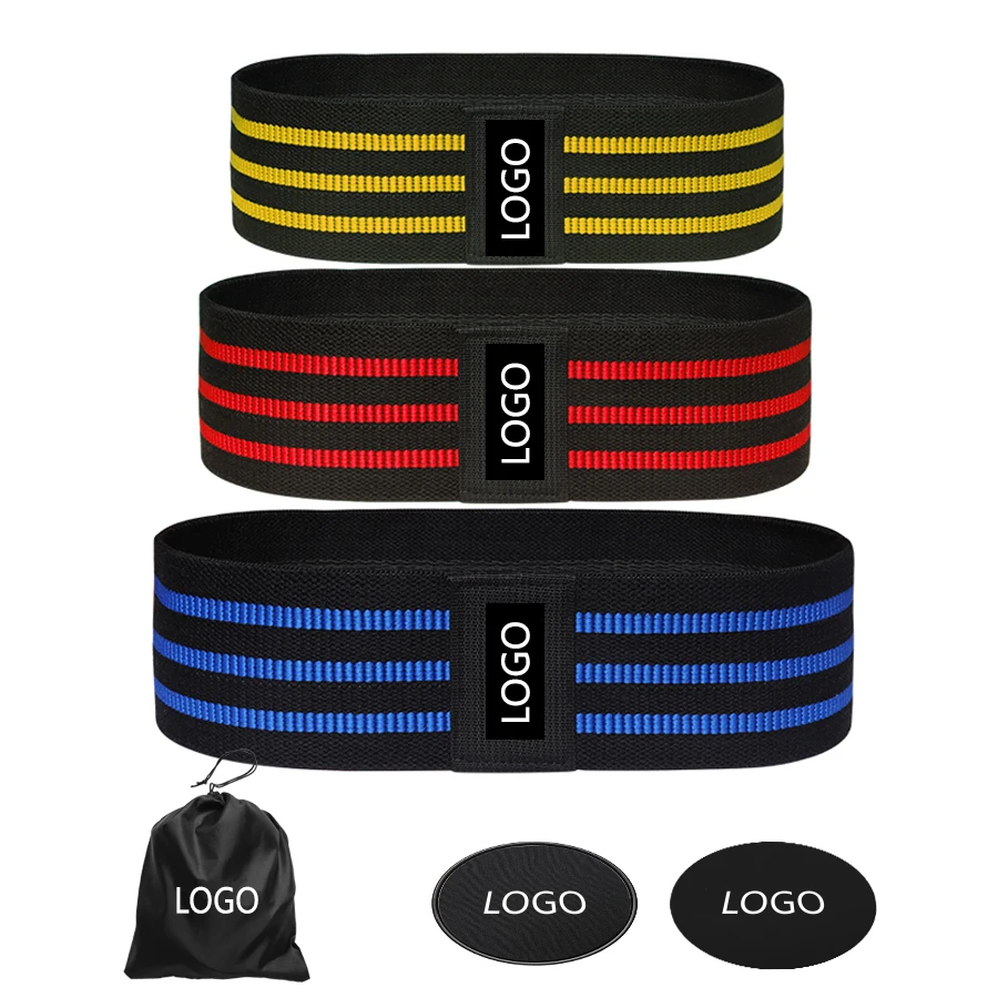 

Home Fitness Hip Circle Wide Anti Slip Fabric Resistance Bands Women Hip Strength Training Fabric Booty Exercise Bands, Pink ,red&white ,lighr blue