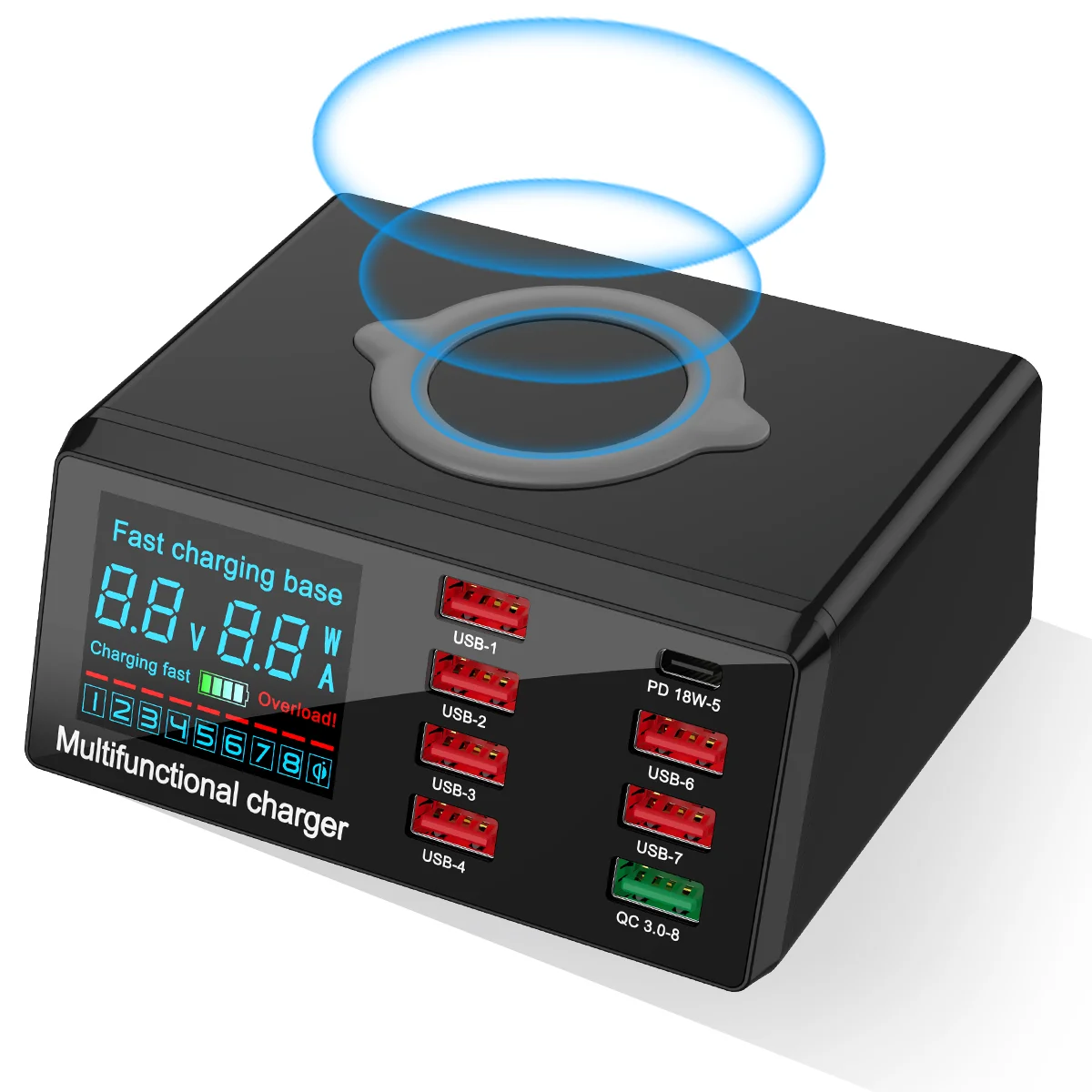 3c,Ce,Emc,Fcc,Rohs Certified Multifunctional Pd Wireless Fast Charger