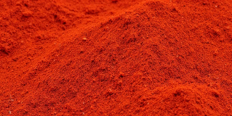 Close-up of paprika being sprinkled into an empty bowl, ready for action.