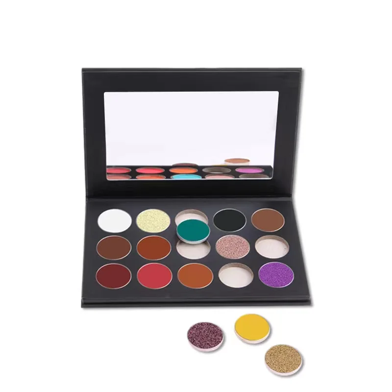 

15 Color Eyeshadow Palette Accept private label your logo your logo High quality eyeshadow vendor Low MOQ, 15color