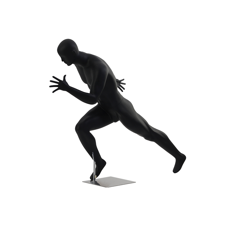 

Fashion full body black Running Men Sports Mannequins Male for sale