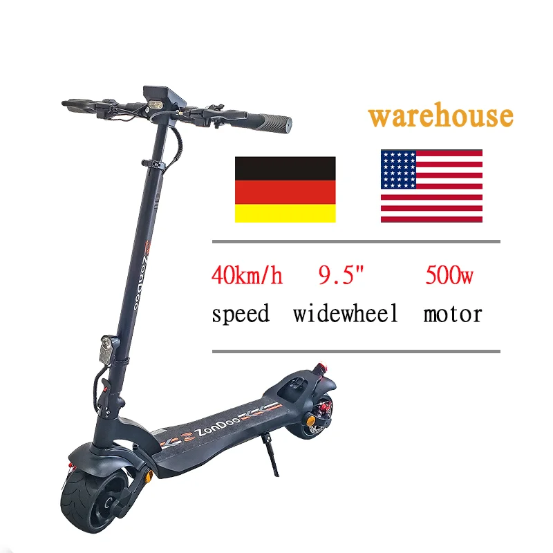 Wide wheel electric scooter USA warehouse 48V/500W/10-15AH folding powerful urban electric Scooter with cheap price for adults