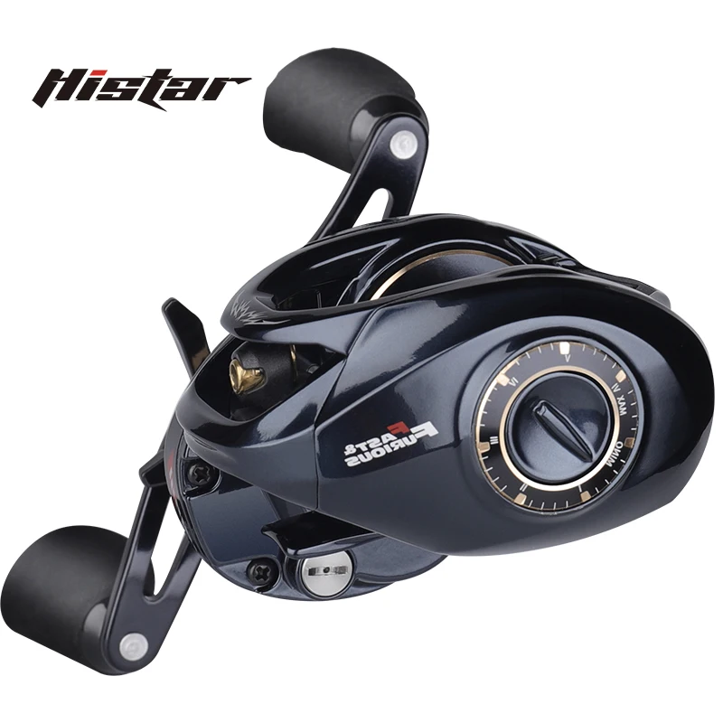 

Histar Wholesale High Quality Drag Power Strong BB Magnetic Braking Black Mamba Series Baitcasting Fishing Reels For Sale