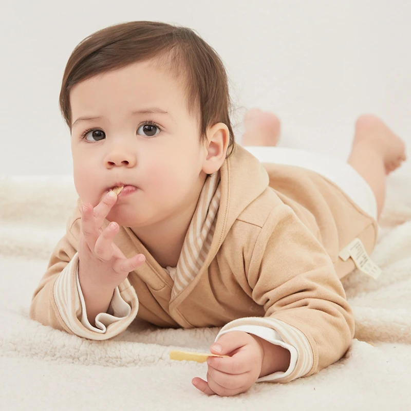 
Amazon hot sale 100% organic cotton baby reversible winter coat jacket 