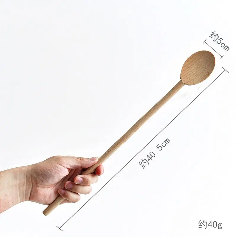 

wholesale eco-Friendly Custom beech wood tea powder spoon wooden coffee spoon bean measuring scoop, Natural