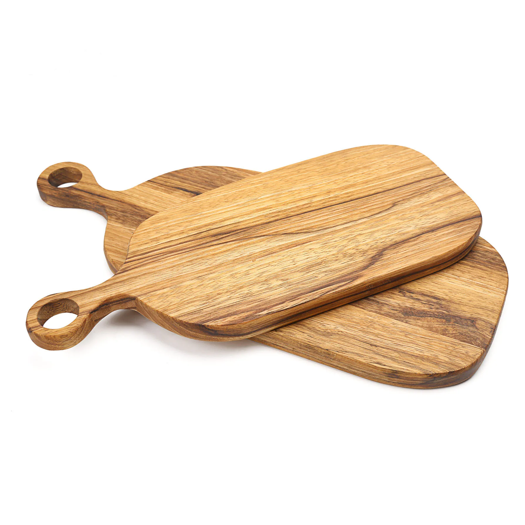 

Europe Style Multifunction Bread Serving Tray Custom Solid Thickness Meat Steak Wood Cutting Board With Handle, Natural wood color