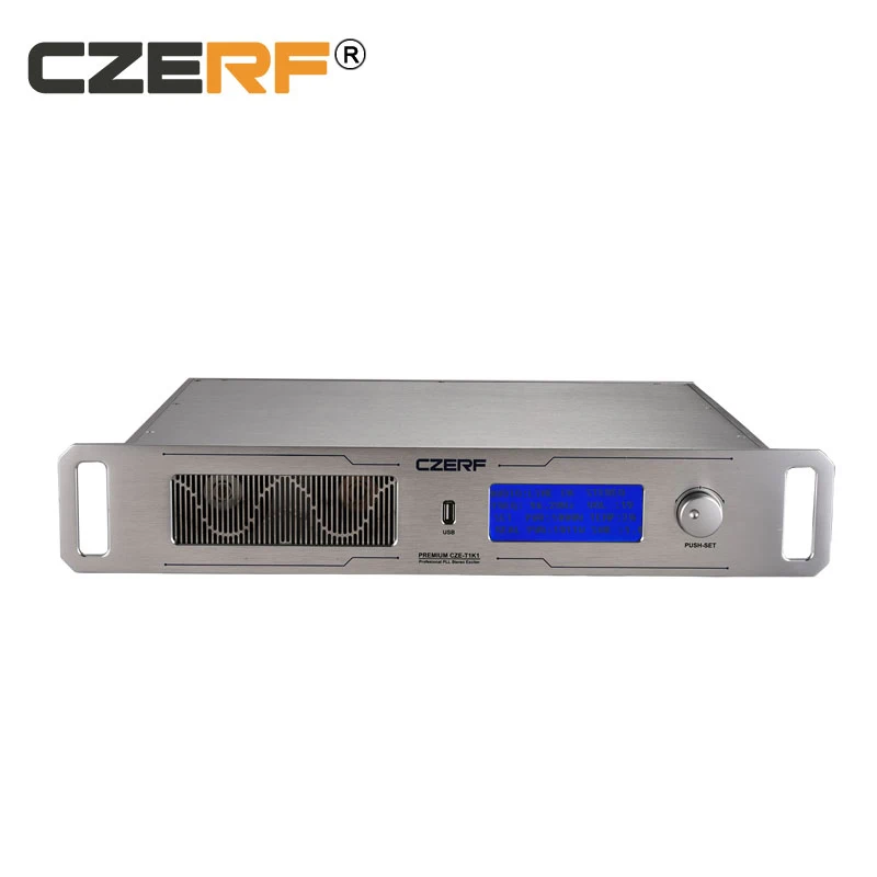 

CZERF CZE-T1K1 1000W Professional wireless FM Radio broadcast Transmitter for Radio Station, Silver