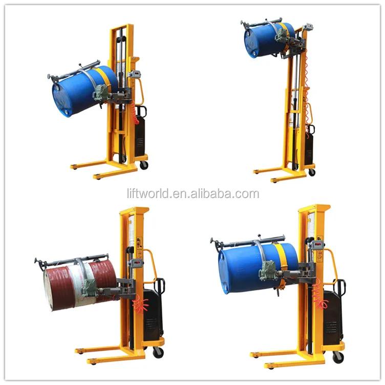 Da4501 450 Kg 1.5 M Hydraulic Drum Lifter Stacker With Weight Scale