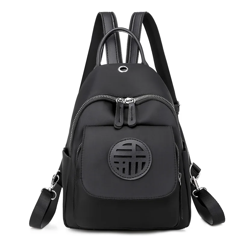 

2020 simple design multi-function lady crossbody backpack sling bag with anti-theft back bag for lady girl women daily life, Black, gray or custom