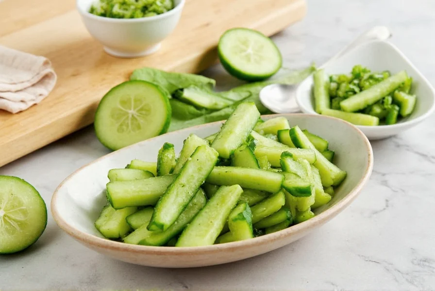Salting cucumbers process