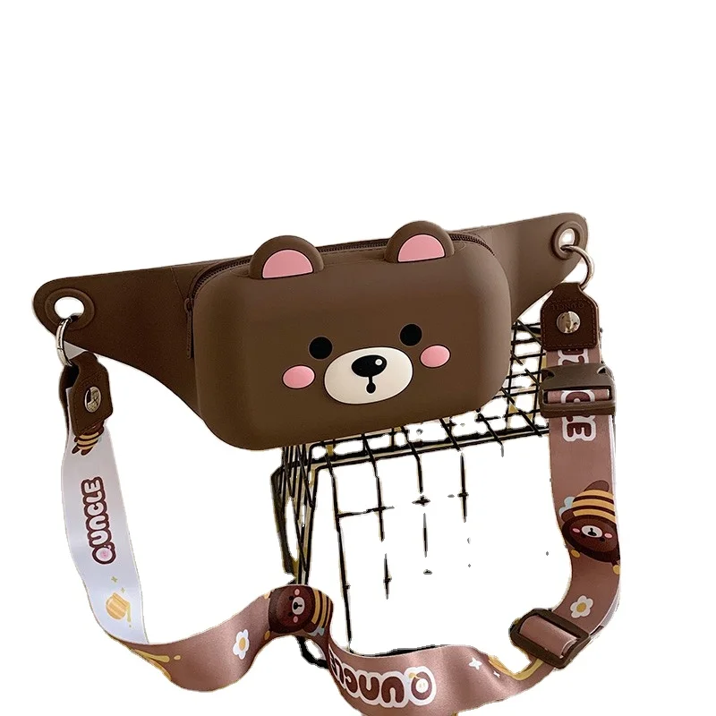 

2020 best selling silicon cartoon children mini sling waist bag for girls, Customizable