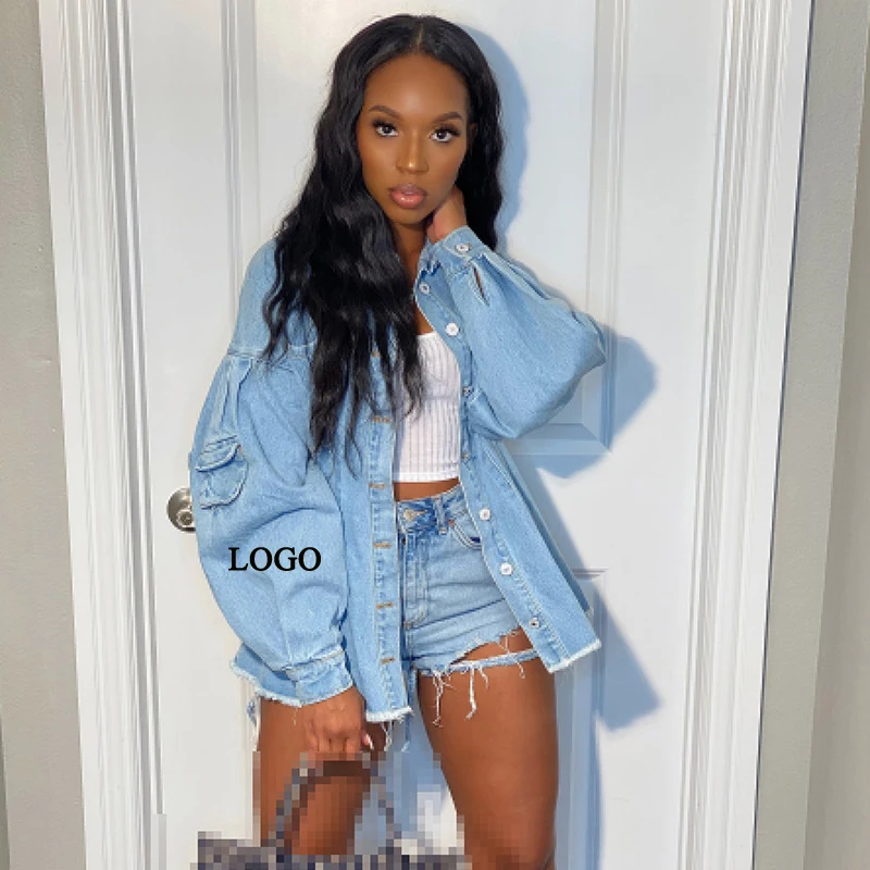 

2021 spring fashion jean jacket women fall clothing long denim jackets ladies