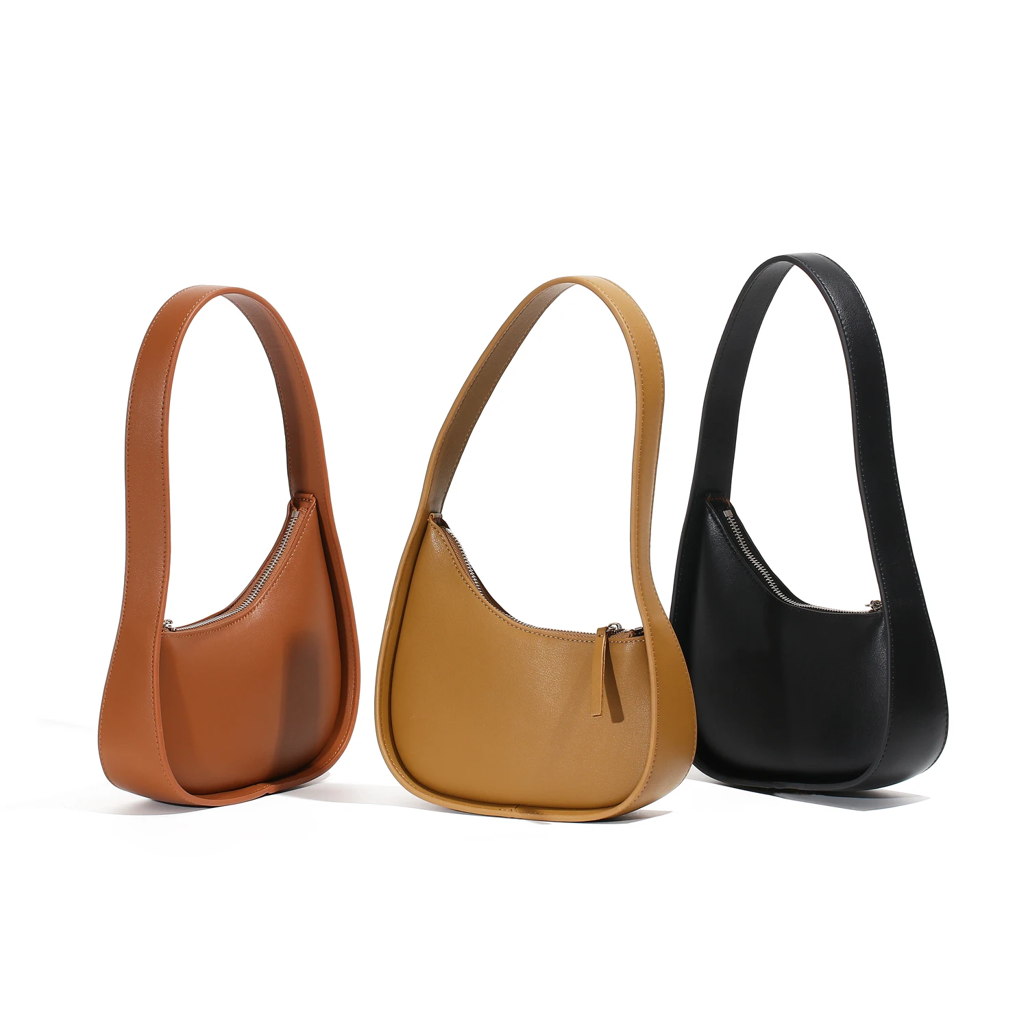 

Fashion Pure Color Leather shell Shape Woman Shoulder Bag 2021