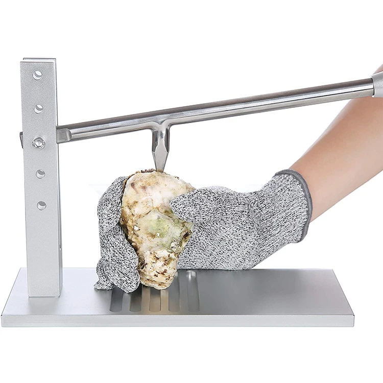 

C273 1pc Oyster Knife Kitchen Seafood Tool Manual Open Oyster Machine Kitchen Accessories Stainless Steel Oyster Opener, Silver