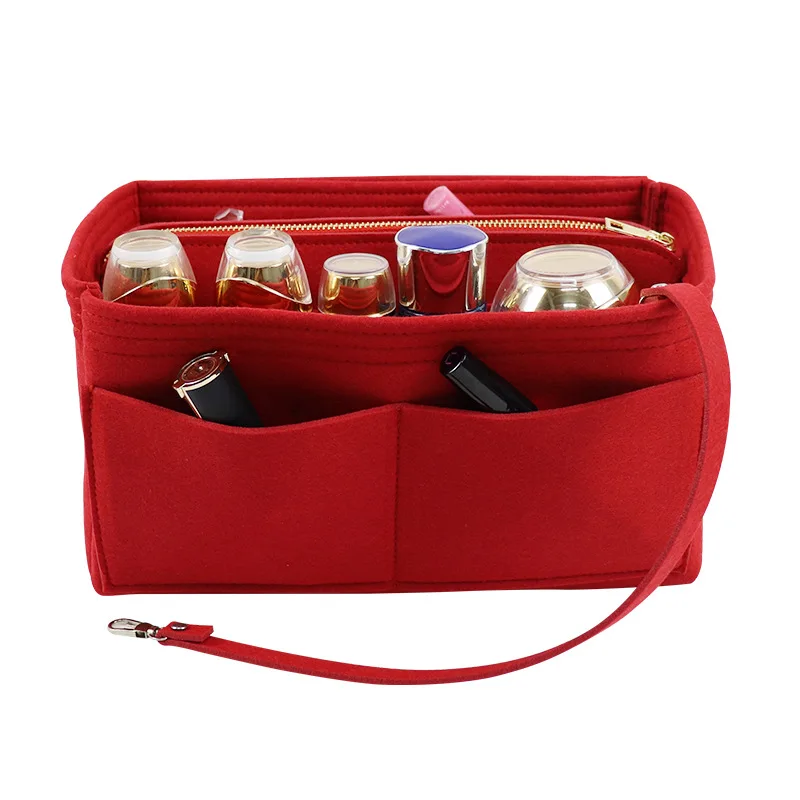 

Kesoil-6 Purse Organizer Insert Cosmetic Felt Bag Felt Bag Organizer With Zipper Handbag & Tote Shaper, Customized color