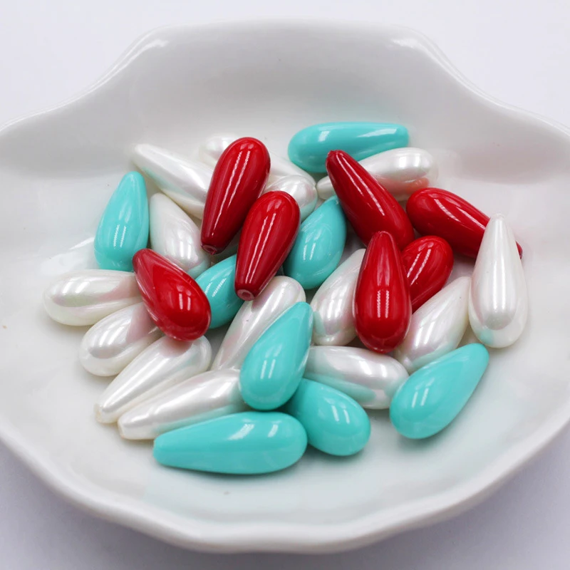 

Custom shell pearl  half-hole white water drop pearl DIY pearl for jewelry, Color white