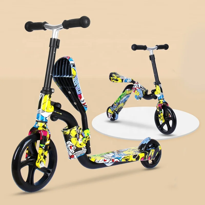 

Custom Graffiti color Kick Scooter for Kids Toddlers Girls Boys 2 in 1 Kids Scooter