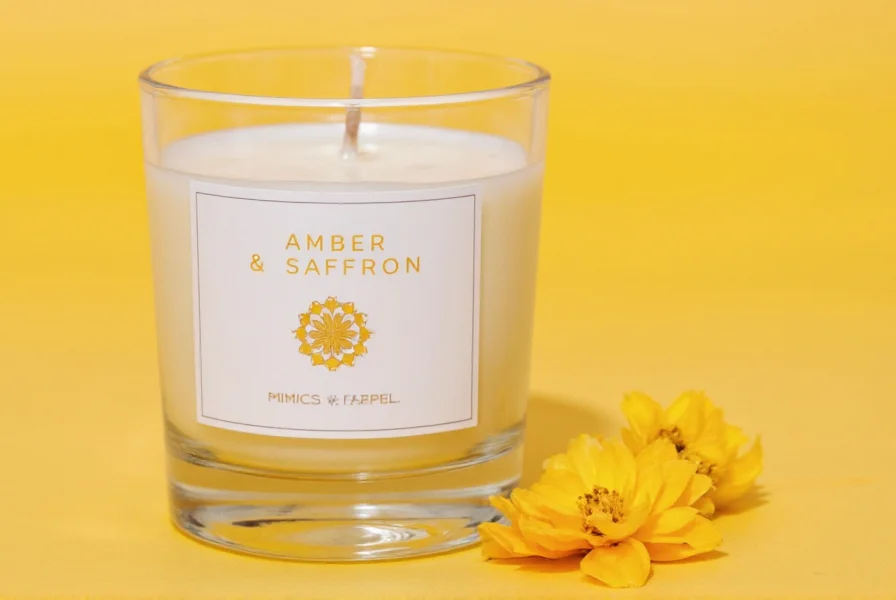 amber and saffron candle