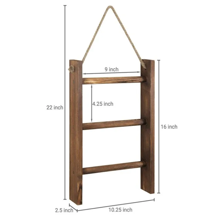 wooden ladder display rack