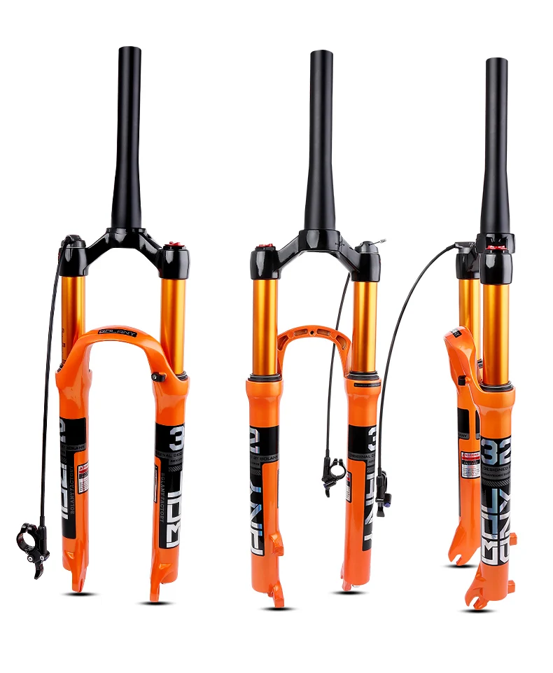 

New mountain bike front fork 26 / 27.5 / 29 inch integrated magnesium alloy suspension air front fork, Orange