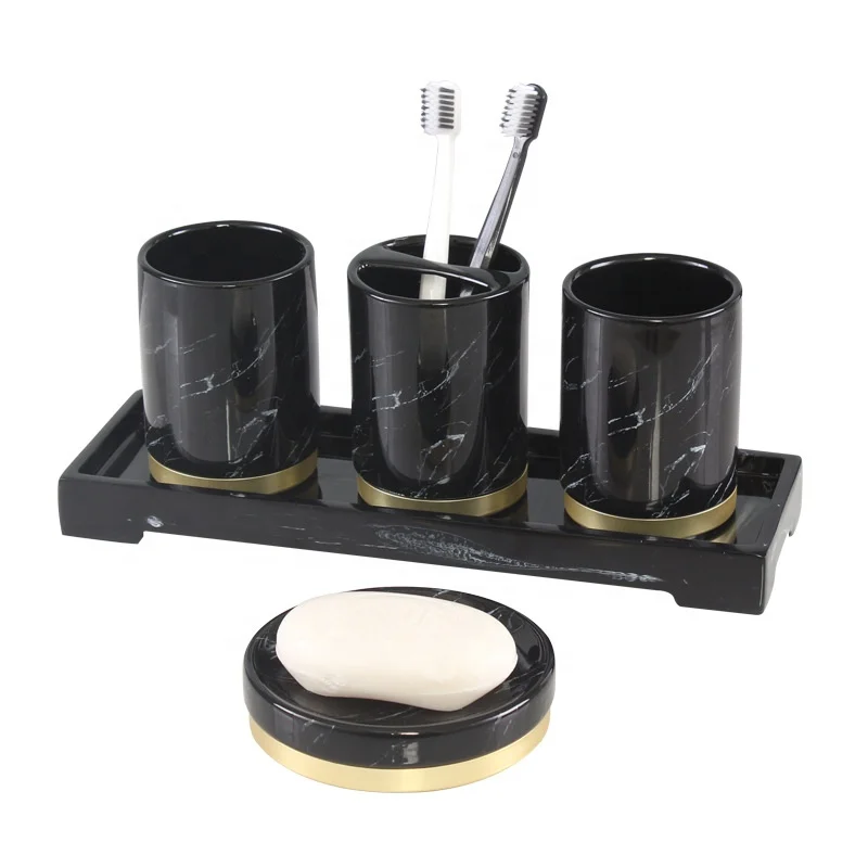 Black toilet accessories  bathroom hardware set accessories set