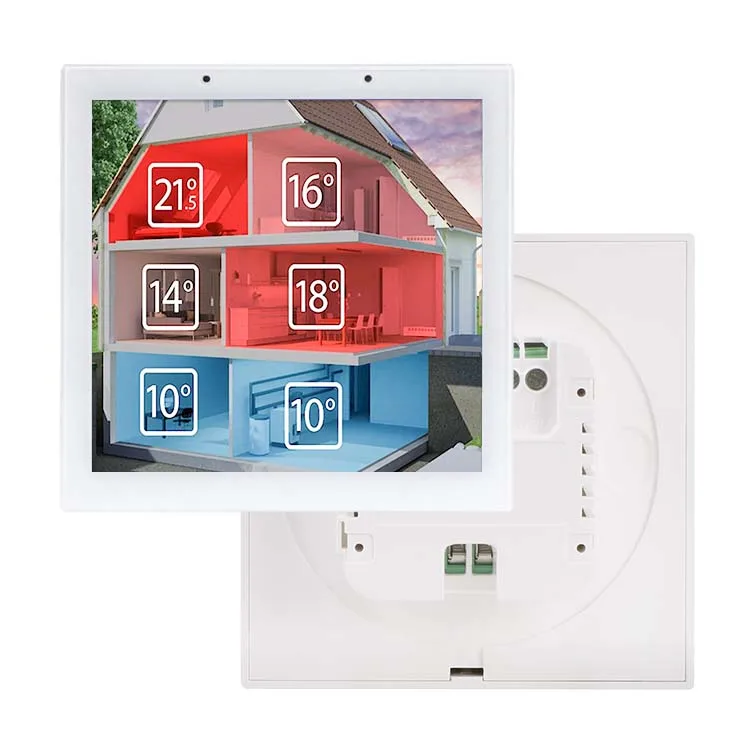 

4 inch wall mounted android embedded touch panel with 86 type eu gang wall box