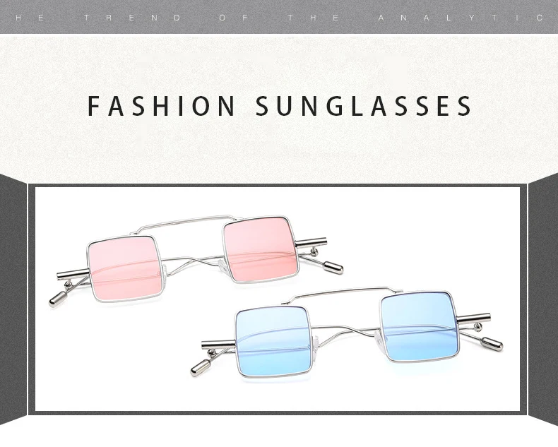 Retro Square Small Frame Designer Ladies Women Mirror Shades Eyewear