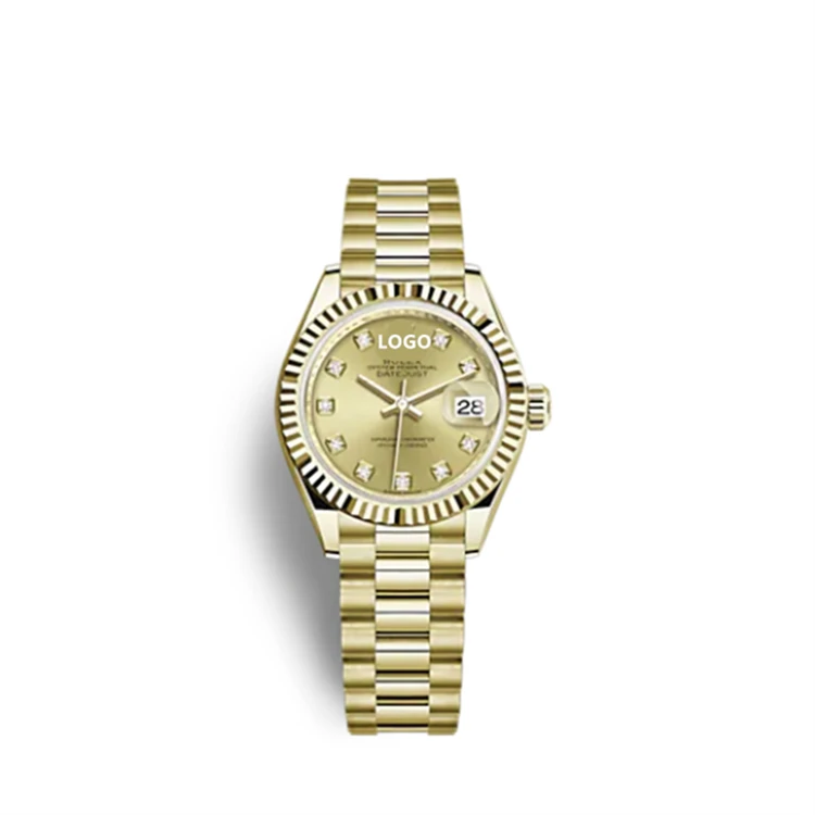 

5 Part 28mm Rolexables Diamonds Stainless Steel Strap Popular Women Watch Mechanical Watches