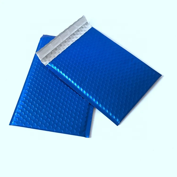

Custom blue Metallic Aluminum Foil Air Bubble Mailing Bags and envelopes