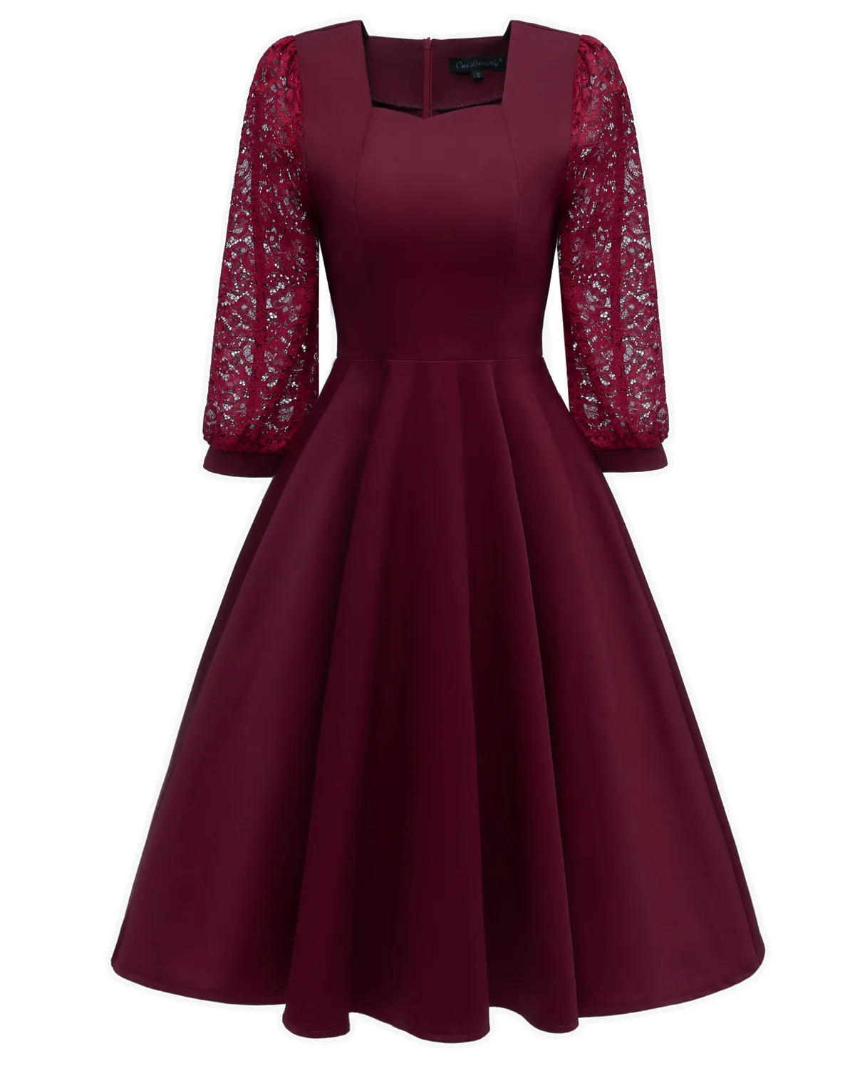 

Women's Autumn/winter Lantern Sleeve Lace Famous Dress