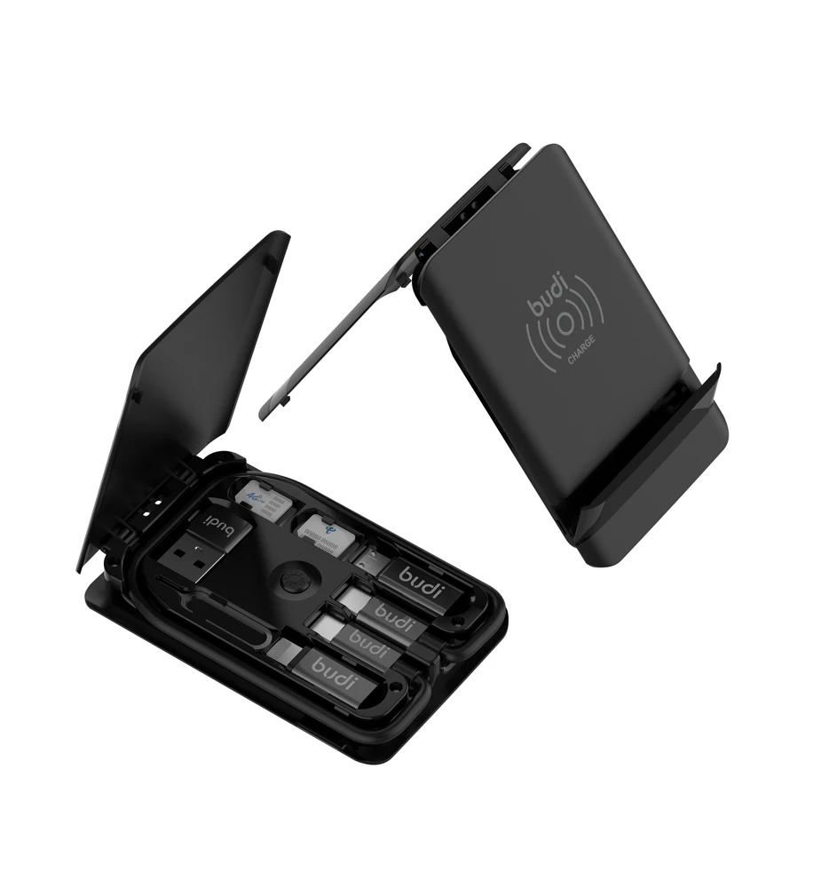 2019 High Quality Wireless Charging Led light SIM KIT Memory Reader With Wireless Charger Phone Cradle for Cellphone