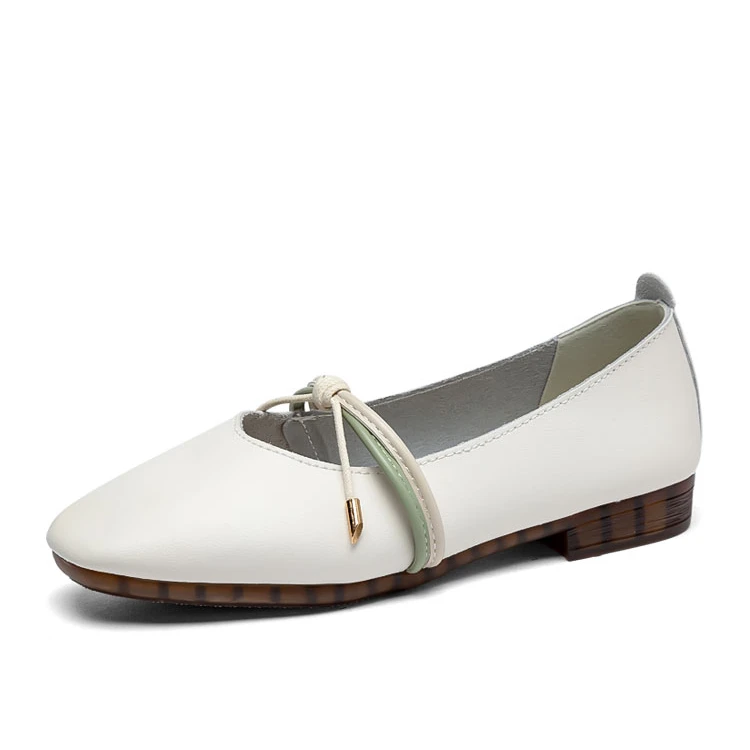 

Women Slip on Ballet Flats Shoes, White/black/brown