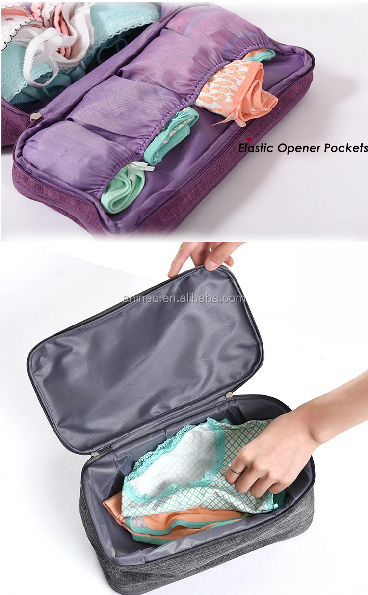 Custom Portable Travel Multifunction Packing Organizer Lingerie Pouch Luggage Storage Cases