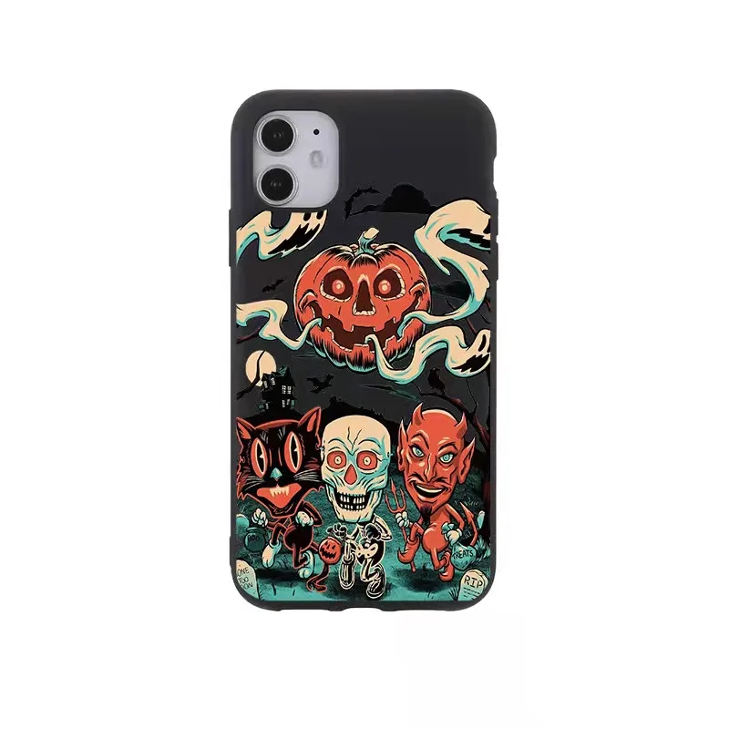 

Halloween phone case for iphone 13 case Skull pumpkin Ghost Head mobile phone bags & cases for iphone 12 XS max XR, Multi colors