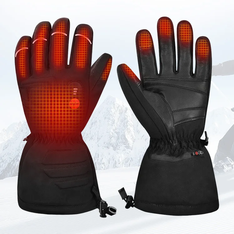 

Touch Screen Heating Ski Gloves Winter Warm Outdoor Sports Battery Snowboard Rechargeable Heated Gloves S09