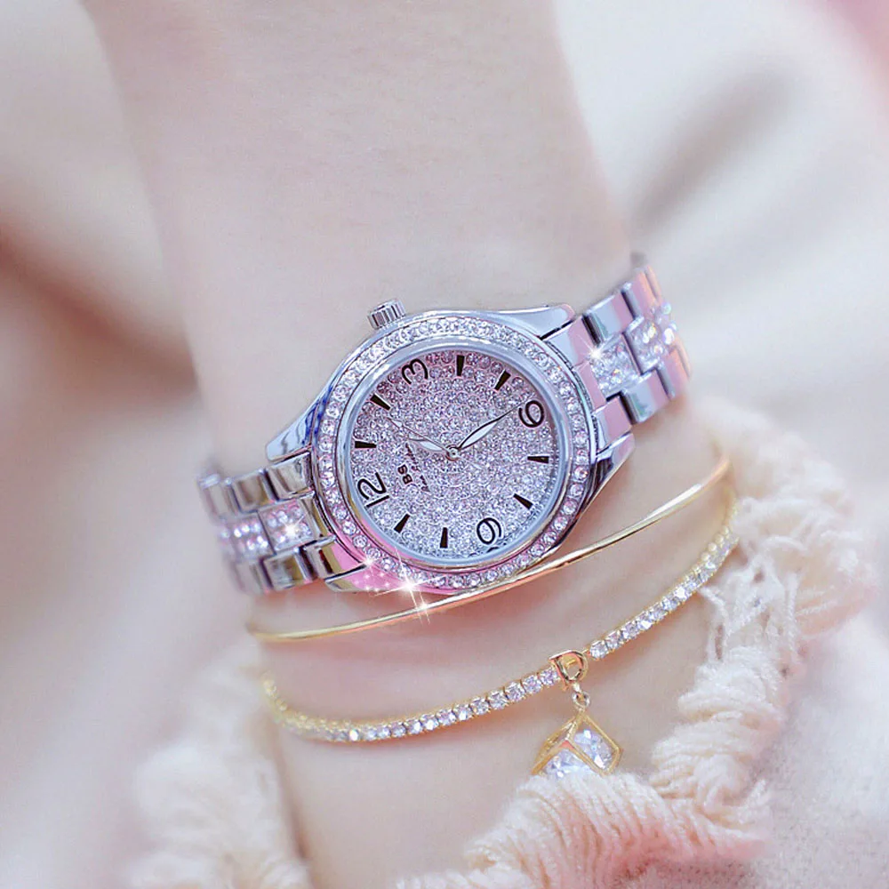 

Luxury Brand Design Classic Quartz Diamond Watch Bling Iced Out hip hop Watch Waterproof, Gold,silver