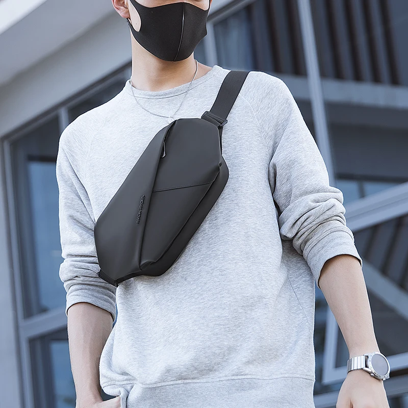 

2021 Newest Design Cheap Price Fashion Casual Men Crossbody Shoulder Sling Messenger Teens Chest Bags, Black