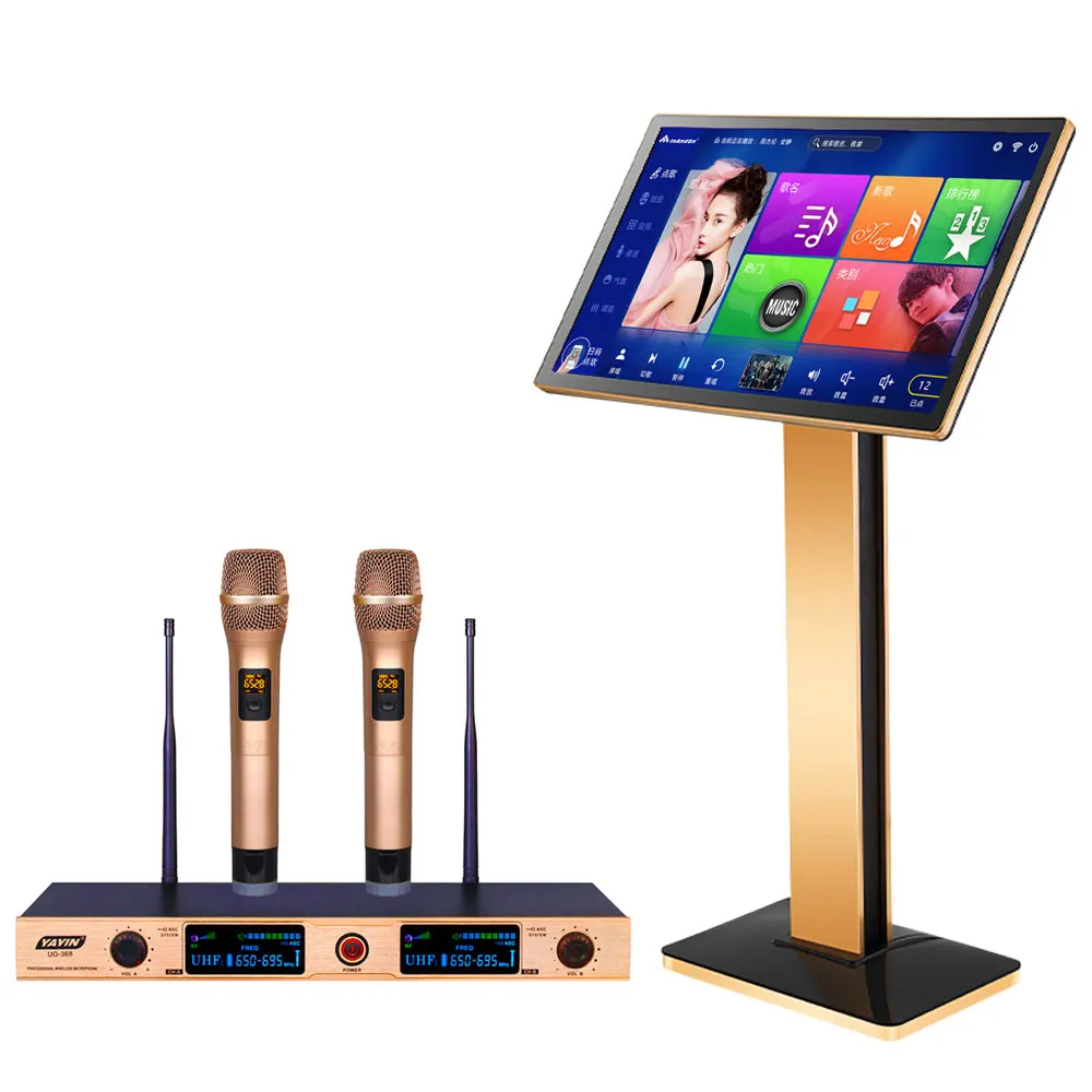 

22" Wifi Touch Screen 3TB HDD Karaoke Player with Wireless Microphone AI Function Professional KTV Karaoke Machine