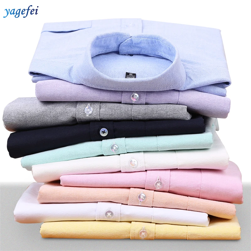 

Hot sale latest oxford pure color eco friendly breathable full sleeve thick cotton men shirt uniform, Colors