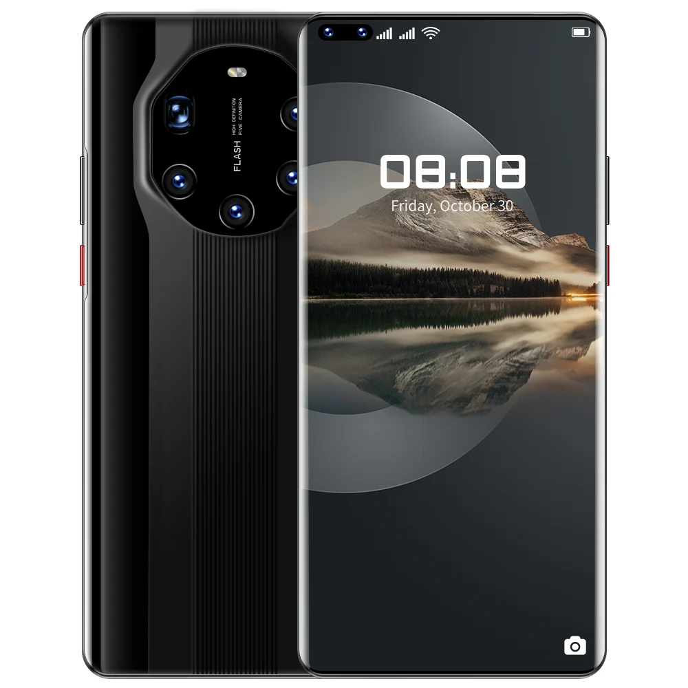 

5G Android Smart Phone 7.3inch Big Screen Mate40 RS 8+256GB smartphone gaming mobile phones rugged mobile phones, Black/white
