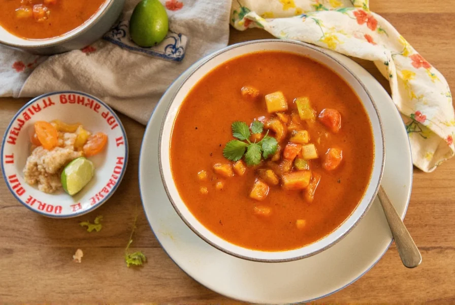 Traditional Mexican street food scene featuring caldo tlalpeño