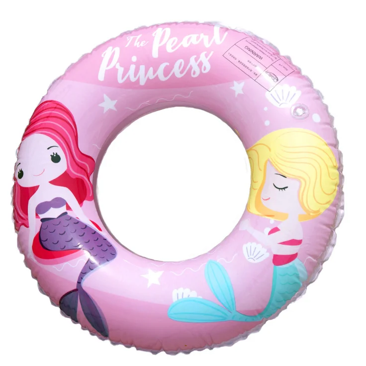 

Summer Swimming Pool Float Ring Inflatable Pool Tubes Cute Pattern Swim Float Tube for Kids, As pic
