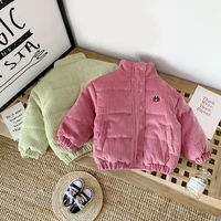 

Best Selling Factory Wholesale RTS Children Down Jacket without Hood Kids Warm Coat Corduroy Winter Jackets for Baby Girl