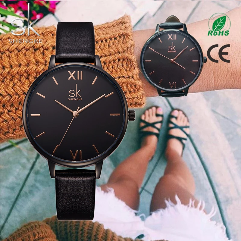 

SHENGKE K0039L Lady Watch Korean Style Brand Watches Leather Strap Timepiece Lady Simple Watch Wrist China Supplier Cheap Price