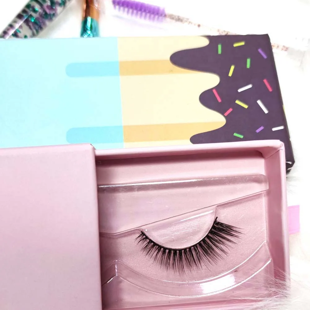 

Personalised Blue Square Glitter Jewelry Crystal Boxes Eyelash Case Packagingr Invisible Band Silk Ribbon Practice Full Eyelash, Natural black