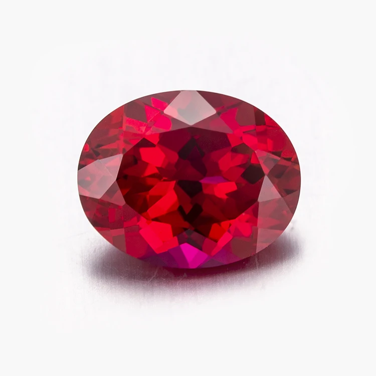 

Oval Lab Grown Ruby Corundum Hydrothermal Synthetic Ruby Stone Lab Created Ruby