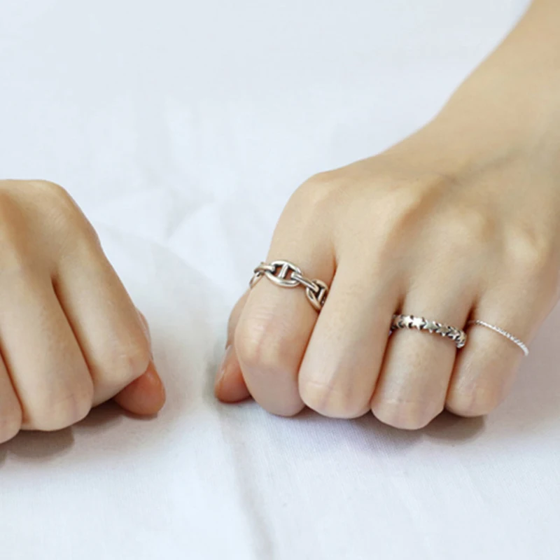 

VIVILADY minimalist vintage 925 sterling silver hot selling opening adjustable aperture pig nose ring for women
