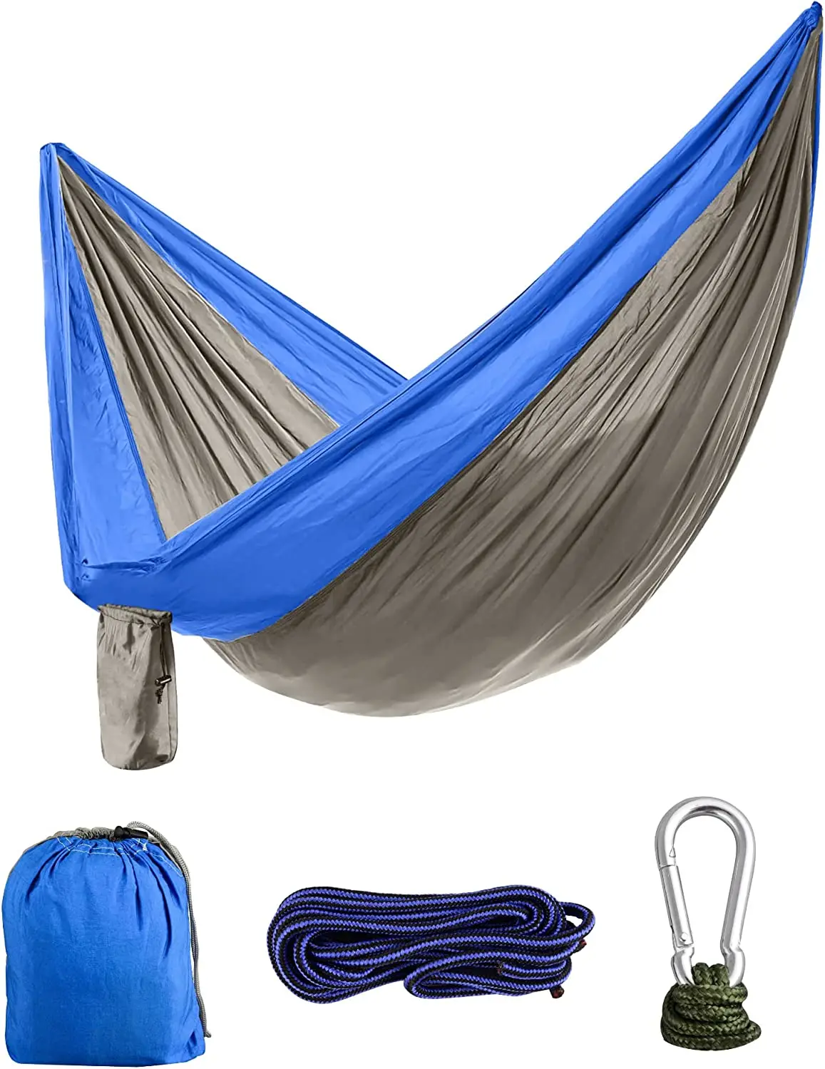 WOQI Wholesale Super Strong and Sturdy Nylon Camping Hammock  for 1-2 Persons