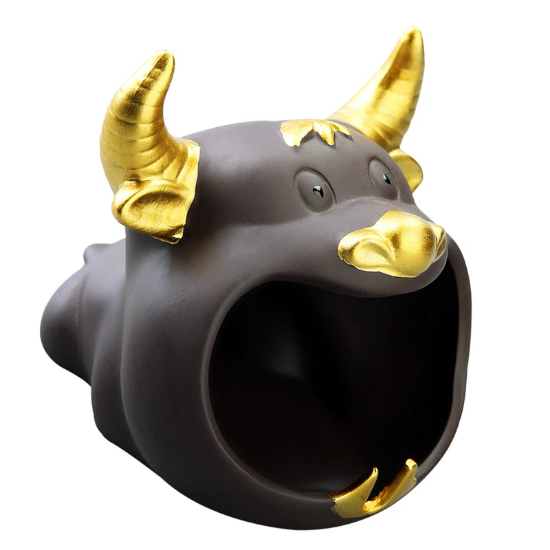 

2021 Creative Personality Trend Cartoon Animal Cow Somke Accessories Tobacco Ceramic Ashtray