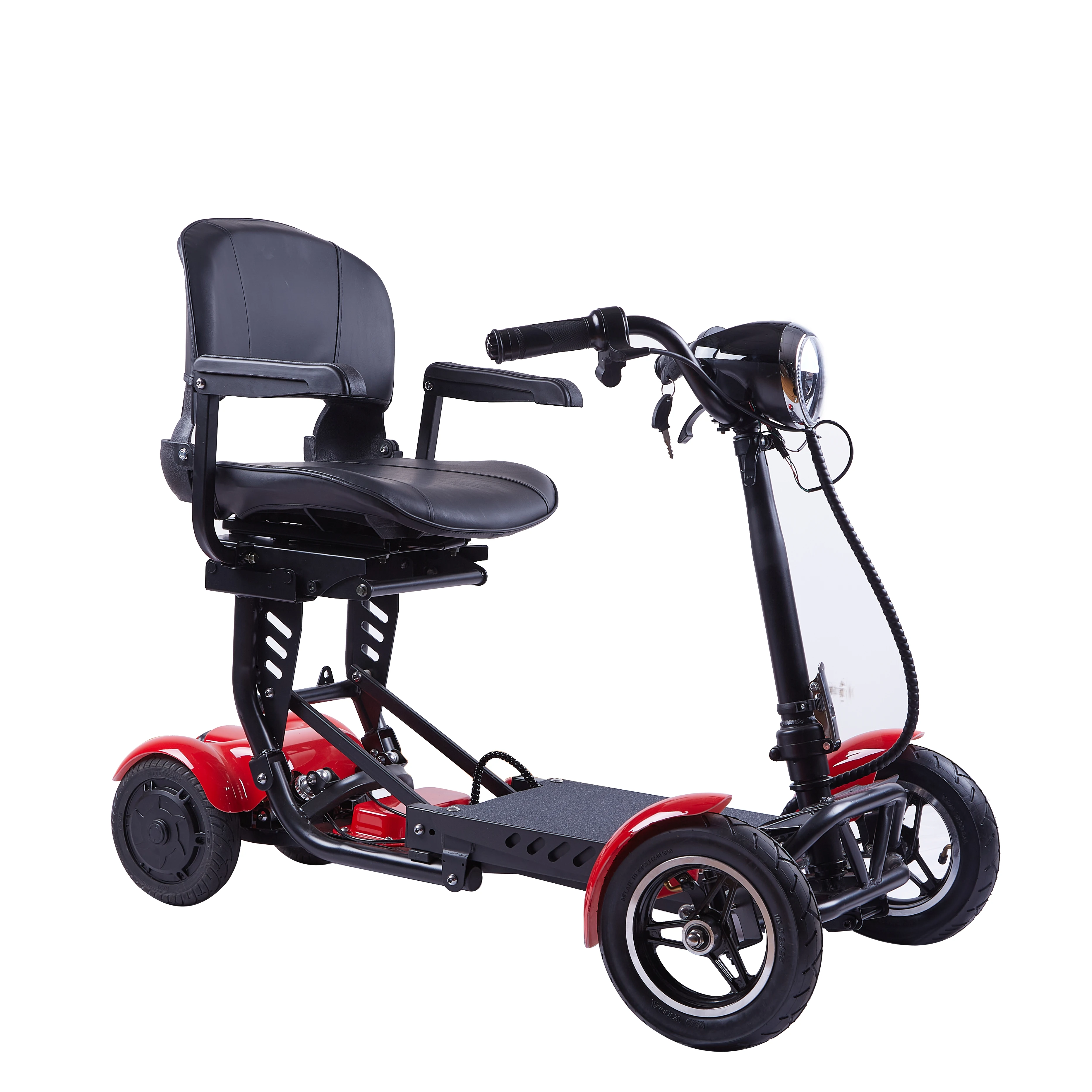 

China manufacturer Elderly folding lightweight electric mobility scooter For Disabled, Red/blue/customized color
